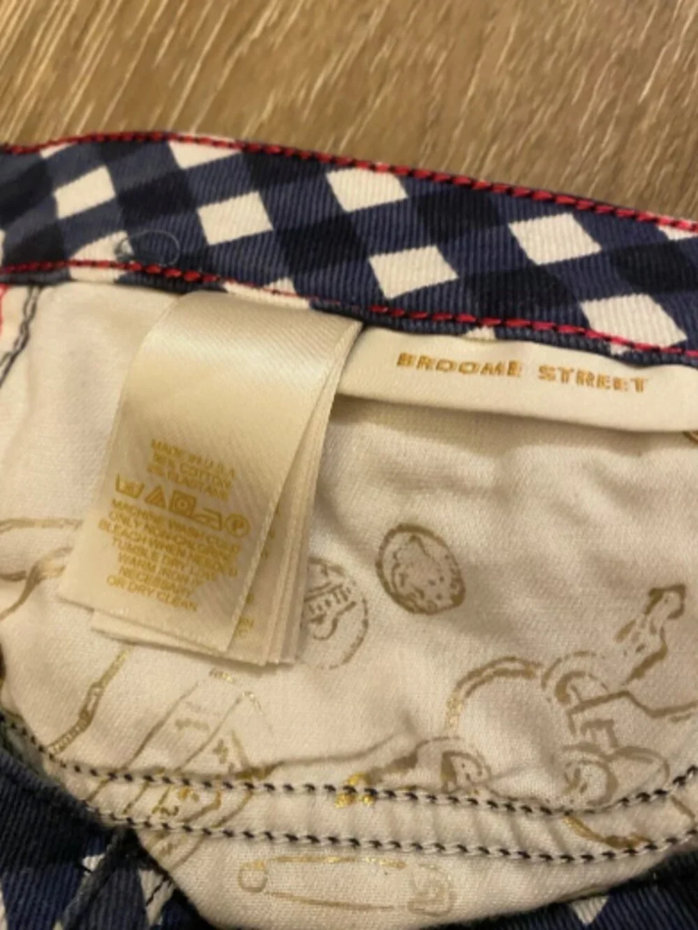 Kate Spade Gingham Broome Street Cropped Skinny Jeans